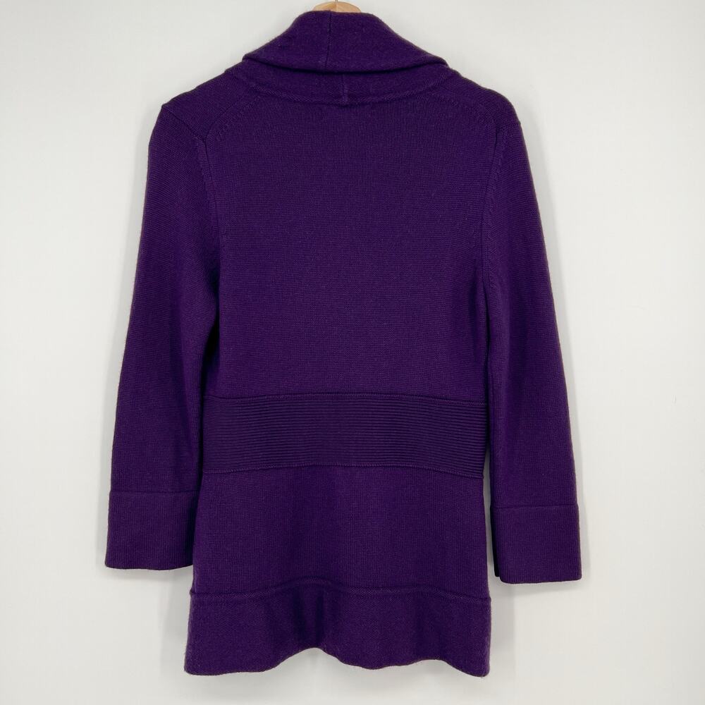 Banana Republic Purple Shawl Collar Buttoned Cardigan - Picture 2 of 9